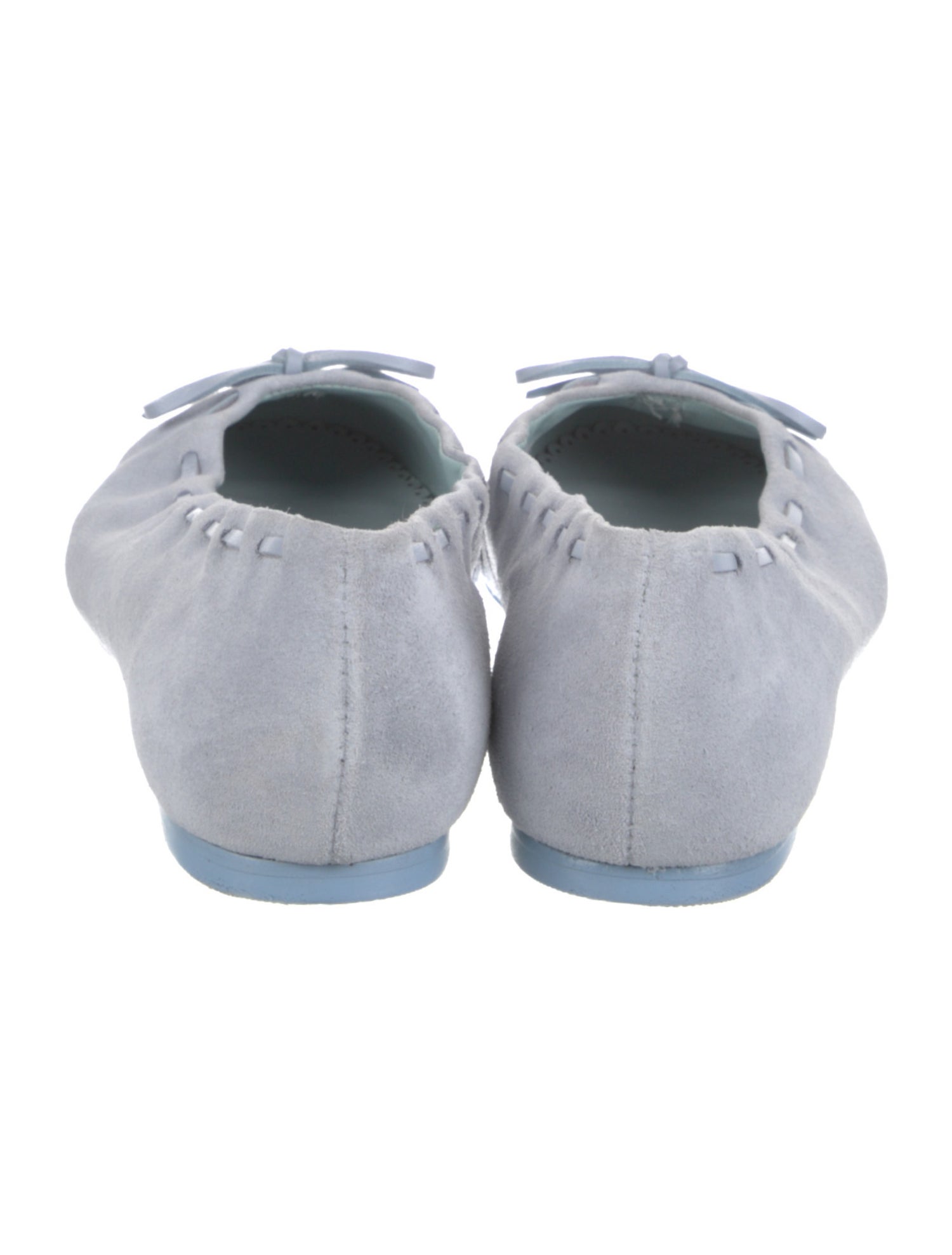 Reformation Suede Whipstitch Trim Ballet Flats